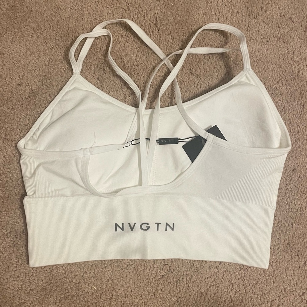 NVGTN White Flourish Seamless Bra